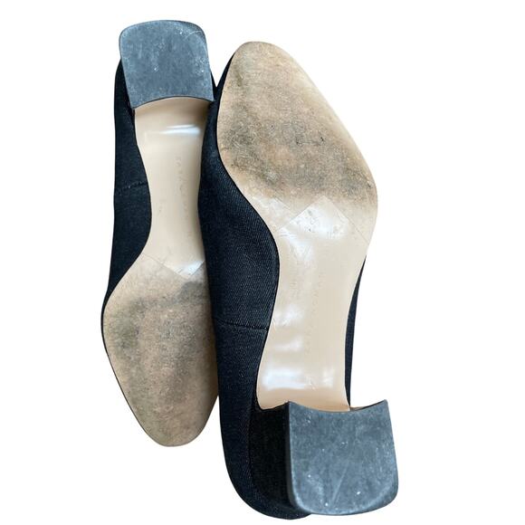 Denim Block Heels w/ Pineapple Rhinestones - Picture 6 of 6